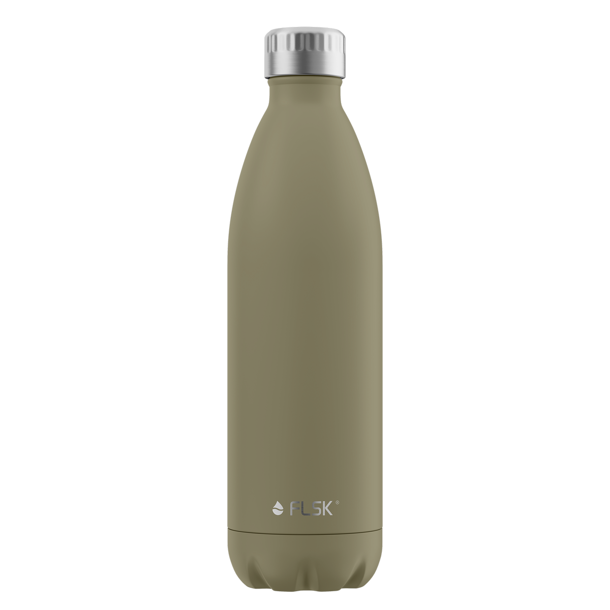 FLSK Trinkflasche 1000 ml khaki aus Edelstahl