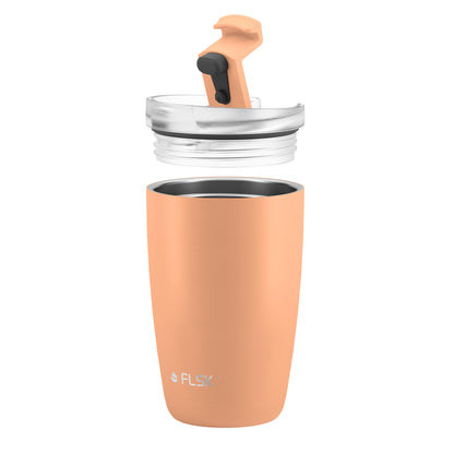 FLSK Kaffeebecher aus Edelstahl peach 350 ml