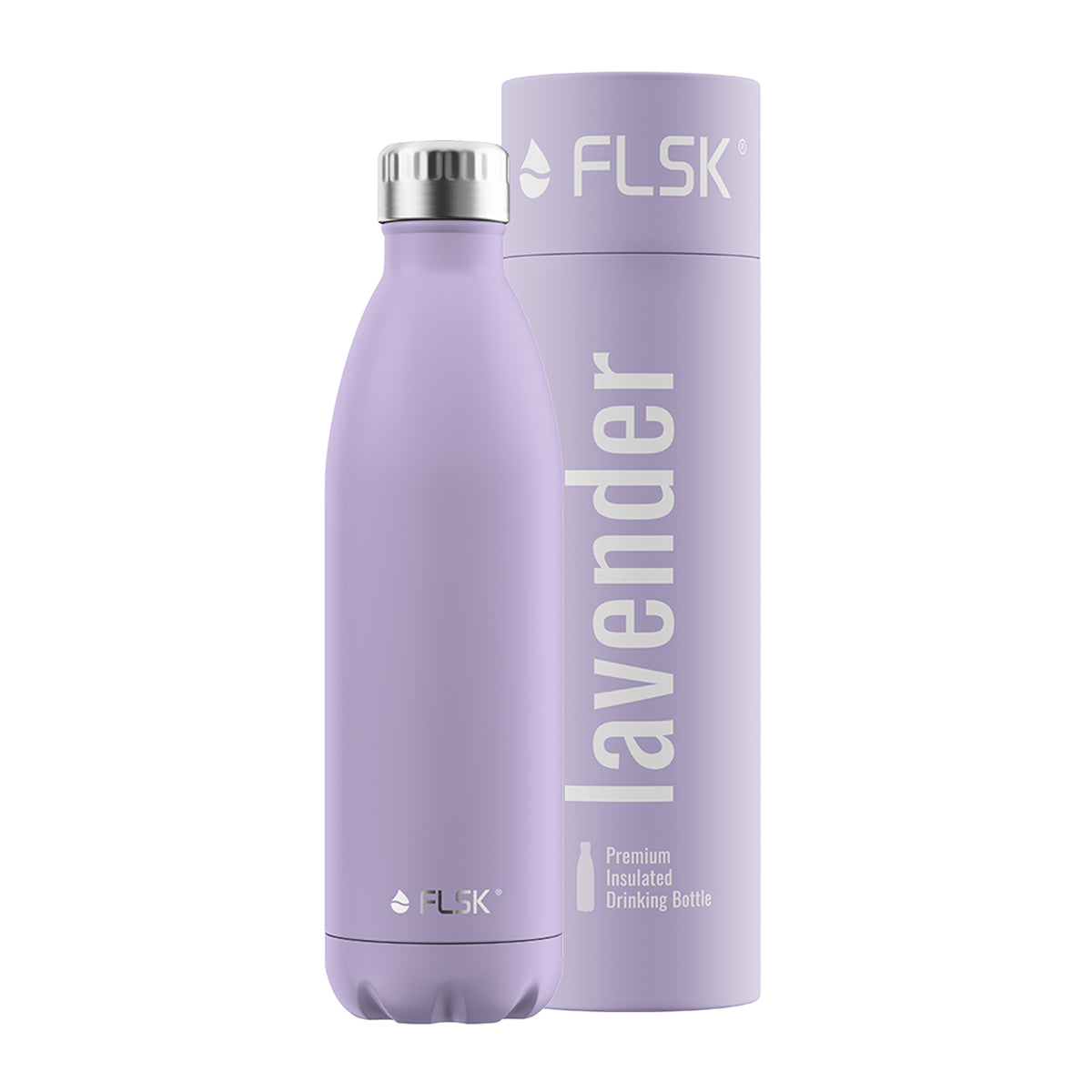 FLSK Trinkflasche aus Edelstahl lavender 750 ml