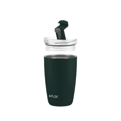 FLSK Kaffeebecher 350 ml aus Edelstahl dark pine