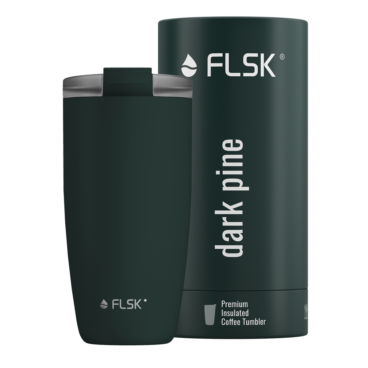 FLSK Kaffeebecher 500 ml aus Edelstahl dark pine