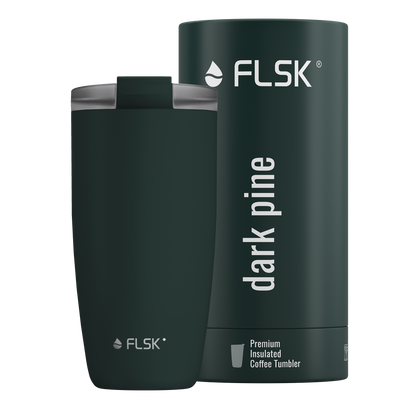FLSK Kaffeebecher 500 ml aus Edelstahl dark pine