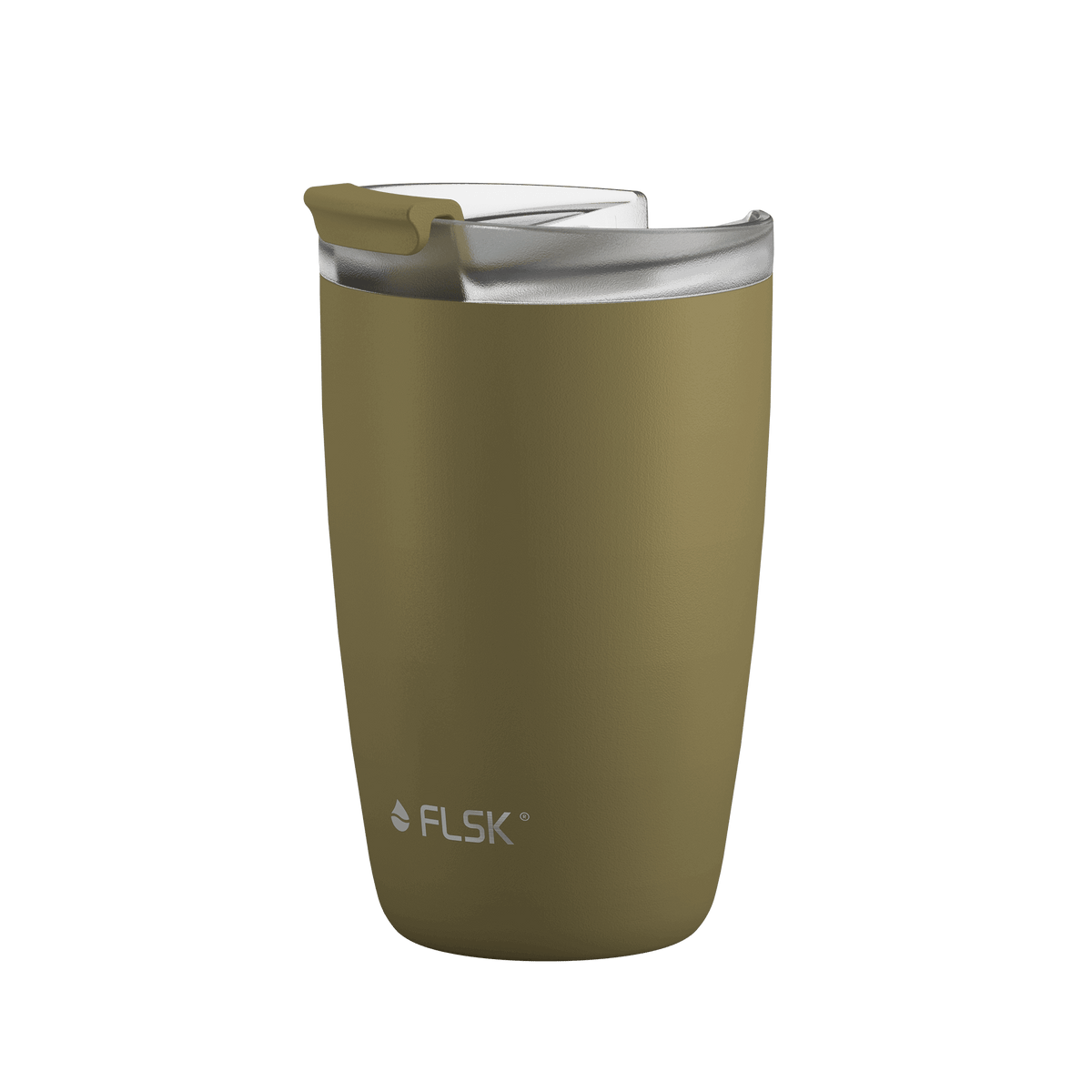 FLSK Kaffeebecher 350 ml khaki aus Edelstahl