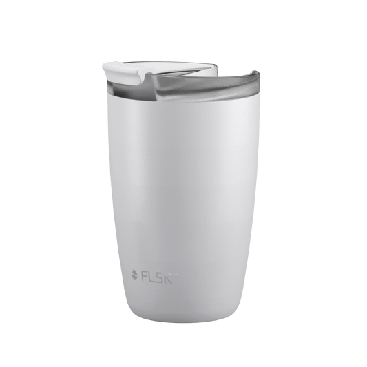 FLSK Kaffeebecher 350 ml white aus Edelstahl
